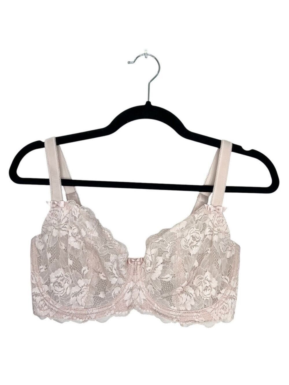 Change Denmark pastel pink sheer lace underwire bra 32 G